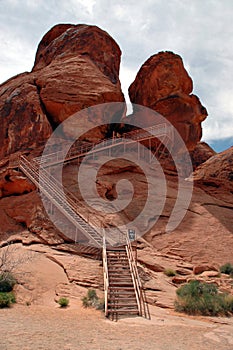 Petroglyph Site Atlatl Rock Valley of Fire Nevada