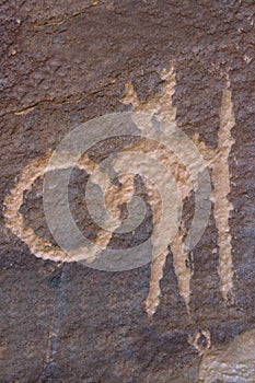 Petroglyph warrior