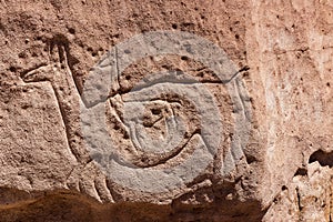 Petroglyph at Yerbas Buenas near San Pedro de Atacama. photo