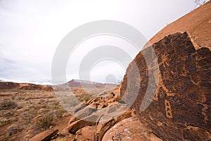 Petroglyphs of Anasazi Canyon photo