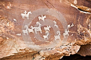 Petroglyphs, Arches National park, Utah