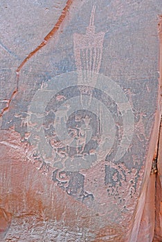 Petroglyphs are carved into stone and still remain today.