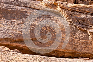 Petroglyphs at the Dadan visitor center, site of an ancient kingdom