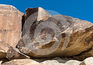 Petroglyphs in the Grapevine Canyon, Nevada