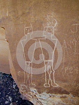 Petroglyphs at McConkie Ranch near Vernal, Utah. photo