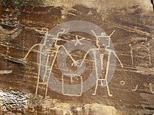 Petroglyphs at McConkie Ranch near Vernal, Utah. photo