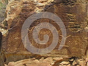 Petroglyphs at McConkie Ranch near Vernal, Utah. photo