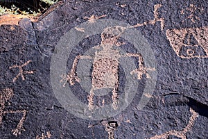 Petroglyphs Rock Paintings St George Utah on Land Hill from Ancestral Puebloan and Southern Paiute Native Americans thousands of y