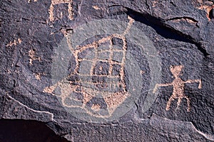 Petroglyphs Rock Paintings St George Utah on Land Hill from Ancestral Puebloan and Southern Paiute Native Americans thousands of y