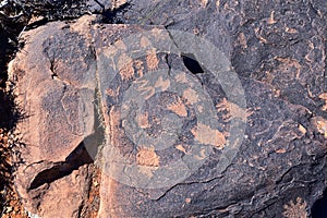 Petroglyphs Rock Paintings St George Utah on Land Hill from Ancestral Puebloan and Southern Paiute Native Americans thousands of y