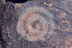 Petroglyphs Rock Paintings St George Utah on Land Hill from Ancestral Puebloan and Southern Paiute Native Americans thousands of y