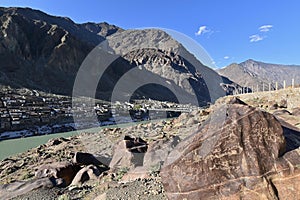 Petroglyphs of Shatial, Buddhist Archaeological Site in Upper Indus, Pakistan