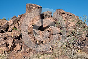 Petroglyphs on the stone