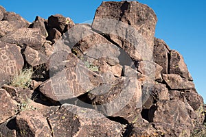 Petroglyphs on the stone