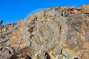 Petroglyphs on the stone