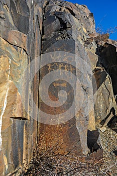 Petroglyphs on the stone
