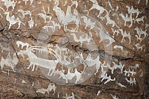 Petroglyphs on the territory of the Republic of Kazakhstan.