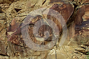 Petroglyps at Legend Rock photo