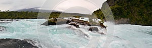 Petrohue waterfalls in Chile, Patagonia