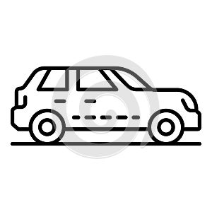 Petrol car icon, outline style