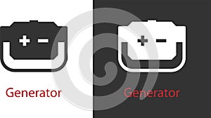 Petrol electric generator icon