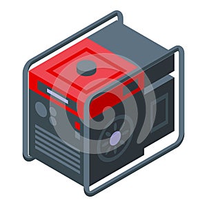 Petrol generator icon isometric vector. Industrial equipment