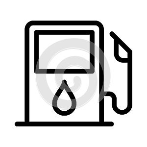 Petrol pump vector thin line  icon