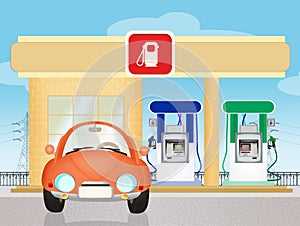 A petrol station