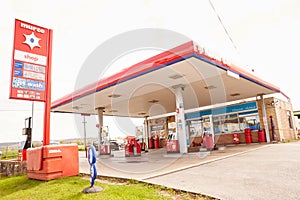 Petrol station, exterior view