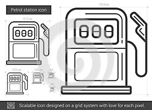 Petrol station line icon.