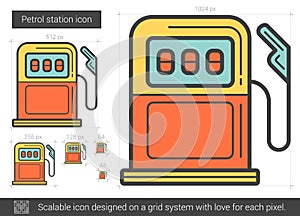 Petrol station line icon.