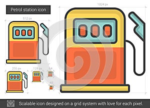 Petrol station line icon.