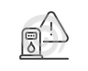 Petrol station line icon. Filling gas station sign. Vector