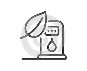 Petrol station line icon. Filling gas station sign. Vector