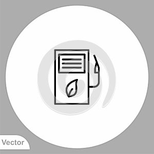 Petrol station vector icon sign symbol