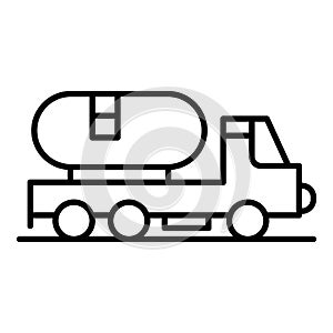 Petrol truck icon, outline style