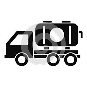 Petrol truck icon, simple style