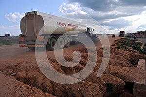 Petrol truck in Juba, South Sudan