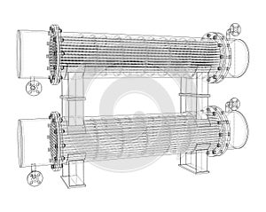 Petroleum Equipment. Vector rendering of 3d