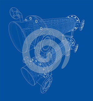 Petroleum Equipment. Vector rendering of 3d