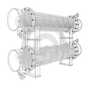 Petroleum Equipment. Vector rendering of 3d