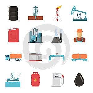 Petroleum Industry Icon Set