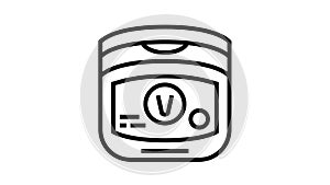 petroleum jelly dry skin treat line icon animation