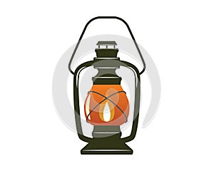 Petroleum Lamp or Kerosene Lamp Illustration