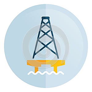petroleum offshore tower. Vector illustration decorative design