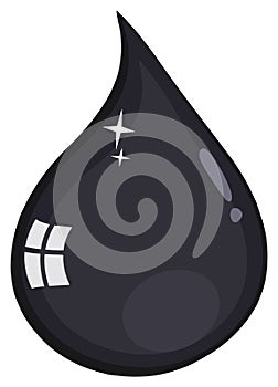 Petroleum Or Oil Drop Icon Flat Design