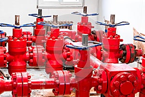 Petroleum oil and gas drilling equipment. Choke and kill manifolds are wellhead equipments that are assembled on the