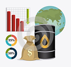 Petroleum and oil industric infographic