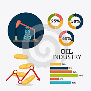 Petroleum and oil industry infographic design