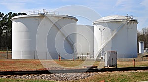 Petroleum oil storage tanks